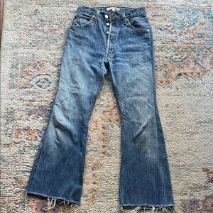 Redone Levi’s size 23 waist 12 inches inseam 25 inches